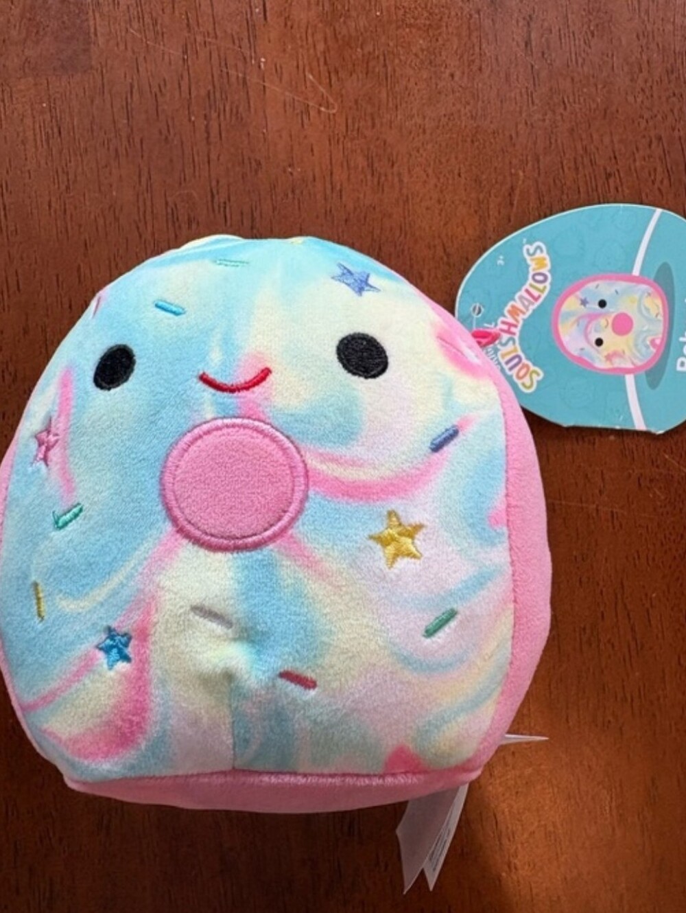 NWT Squishmallows Roberta The Pink Pastel Swirl Donut 5" Plush